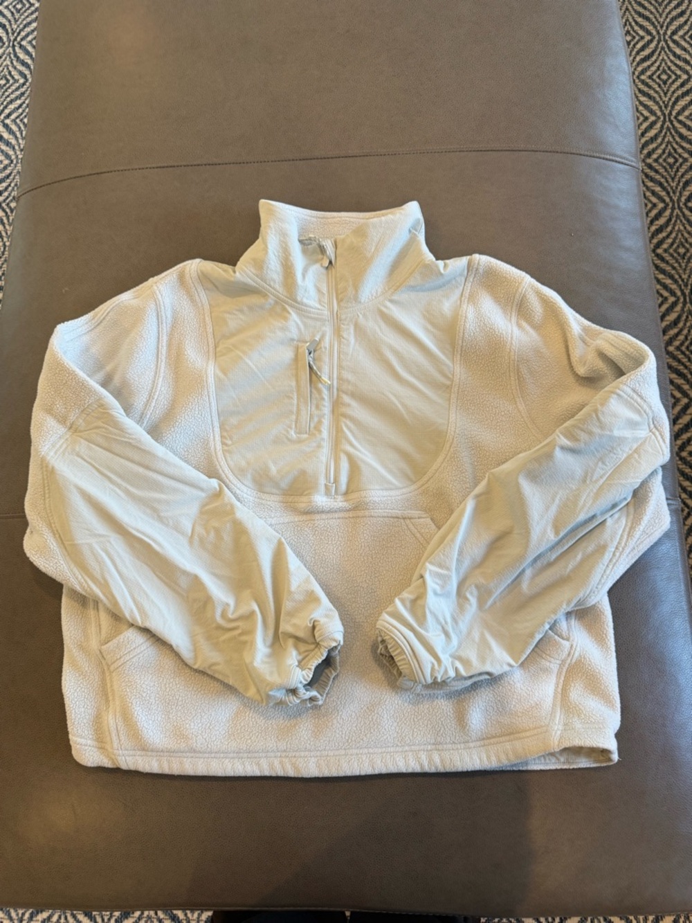lululemon athletica light beige/cream quarter-zip pullover